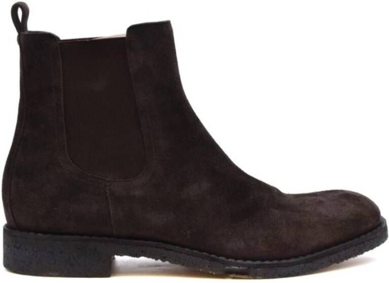 DEL Carlo Bruine Suède Heren Bootie Brown Dames