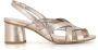 DEL Carlo Platina Leren Gevlochten Sandalen Gray Dames - Thumbnail 1