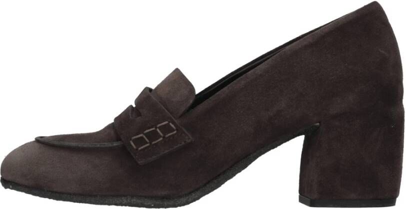 DEL Carlo Platte schoenen Bruin