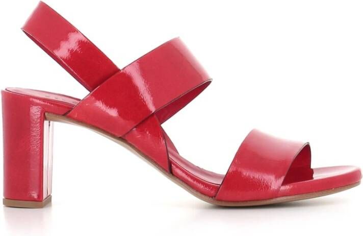 DEL Carlo Rode lak sandalen Red Dames