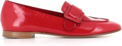 DEL Carlo Rode lakleren platte sandalen Red Dames