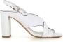DEL Carlo Witte Craquelè Leren Sandalen - Thumbnail 1