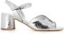 DEL Carlo Zilveren Gekruiste Leren Sandalen - Thumbnail 1