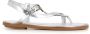 DEL Carlo Zilveren Leren Sandalen met Gespsluiting - Thumbnail 1