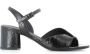 DEL Carlo Zwarte leren sandalen met gekruiste bandjes Black Dames - Thumbnail 1