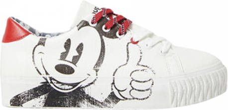 Desigual Mickey Mouse sneakers wit rood