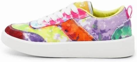 Desigual Gedrukte Multicolor Sneakers met Veters Multicolor Dames