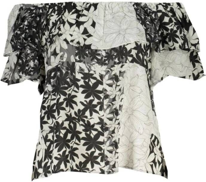 Desigual Witte Katoenen Boothals T-Shirt