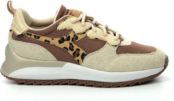 Diadora Animalier Lage Top Sneakers Bruin Dames