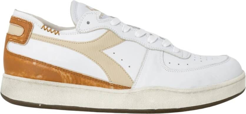 Diadora Heritage Mi Basket Row Cut Used Off White Beige