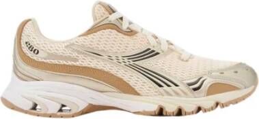 Diadora Stijlvolle tennisgeïnspireerde sneakers voor vrouwen Beige Dames