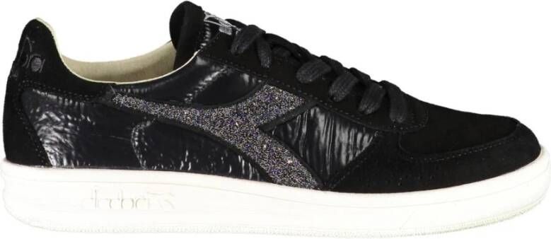 Diadora Zwarte Stoffen Sneaker met Swarovski Kristal Inzetstukken Black Dames - Foto 3