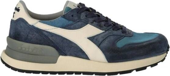 Diadora Blauwe Suede Conquest SW Sneaker Blauw Heren