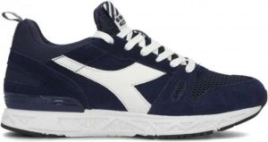 Diadora Blauw en wit herensneakers 501174834 Blauw Heren