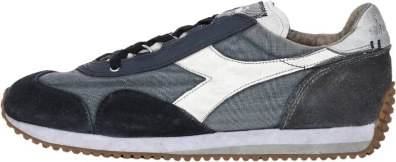 Diadora Premium Unisex Sneakers Equipe H Dirty Stone Wash Evo Blauw Heren