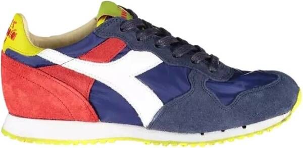 Diadora Blauwe Contrasterende Vetersneakers Multicolor Dames