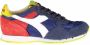 Diadora Blauwe Contrasterende Vetersneakers Multicolor Dames - Thumbnail 1