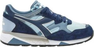 Diadora Blauwe Herensneakers met Rubberen Zool Blauw Heren