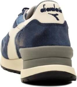 Diadora Blauwe Suede Conquest SW Sneaker Blauw Heren