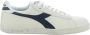 Diadora Blauwe Lage Top Gewaxte Sneakers White Heren - Thumbnail 1