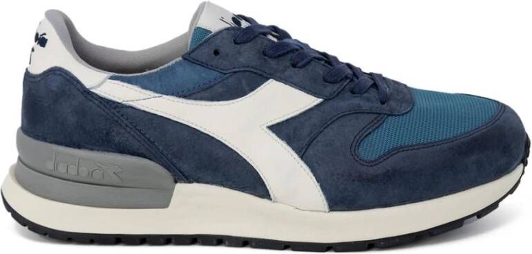 Diadora Blauwe Suede Conquest SW Sneaker Blauw Heren