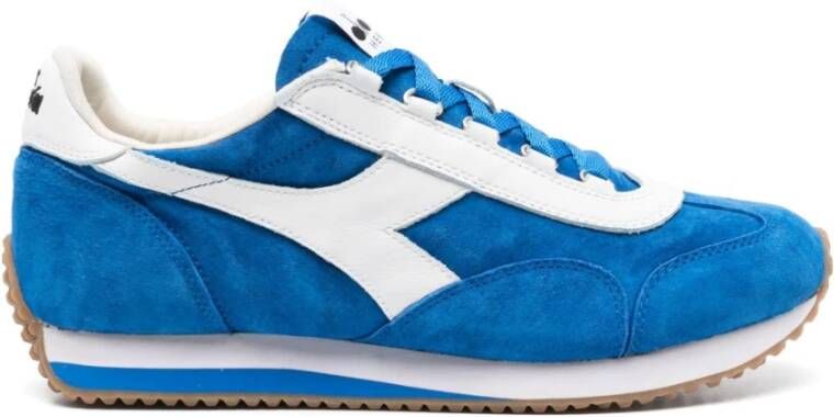 Diadora Blauwe Sneakers met Grove Rubberen Zool