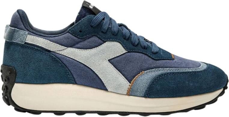 Diadora Blauwe Suède Hardloopschoenen