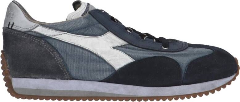 Diadora Premium Unisex Sneakers Equipe H Dirty Stone Wash Evo Blauw Heren