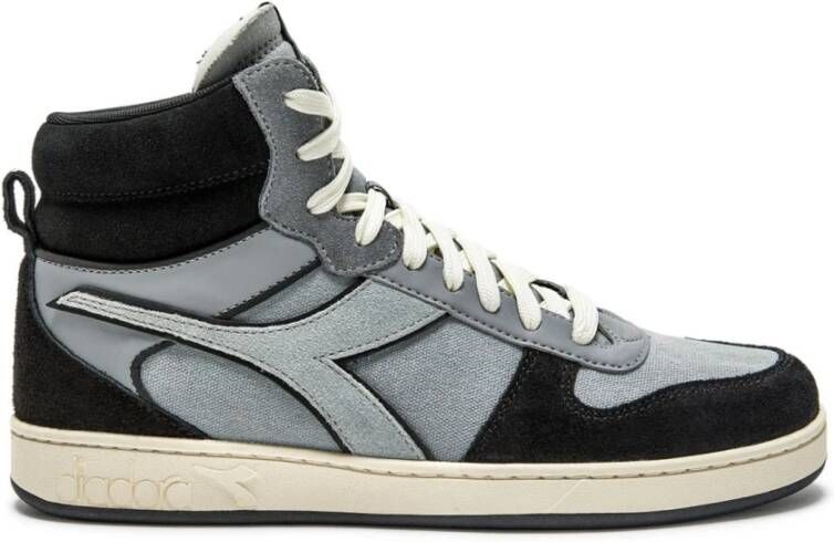 Diadora Canvas High Top Sneakers Zwart