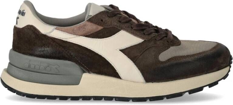 Diadora Retro Heren Conquest Suede Sneakers Brown Dames