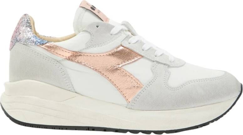 Diadora Dames Leren Sneakers Grijs Dames