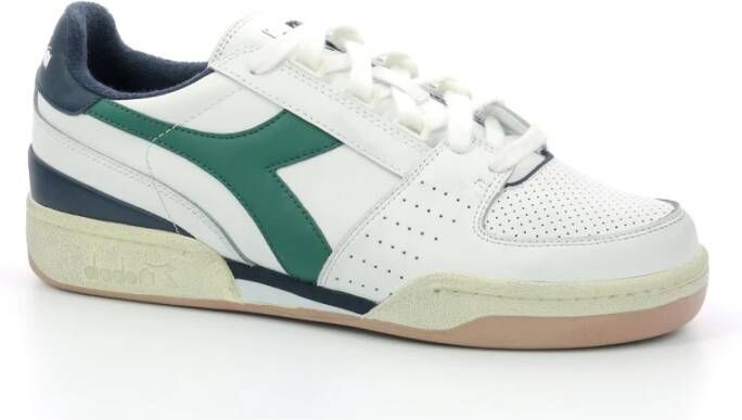 Diadora Davis Leren Sneakers Wit Heren