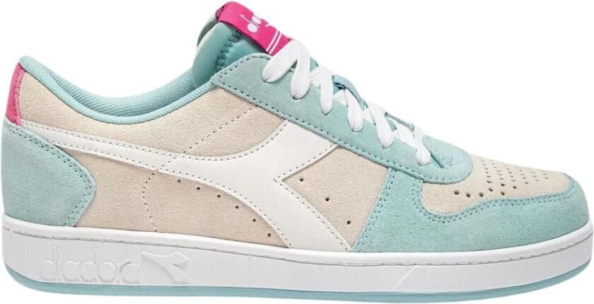 Diadora Women Magic Basket Low Suede WN Whisper White Surf Spray 24