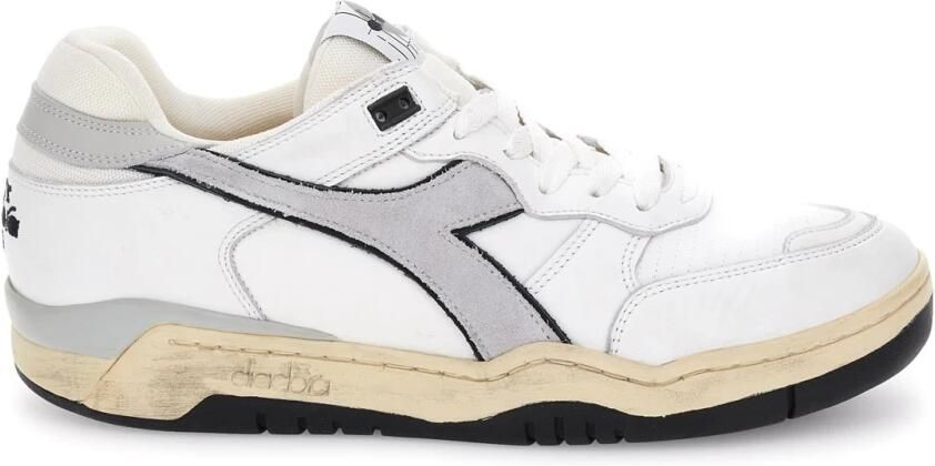 Diadora Sneakers Heren Lage sneakers Herenschoenen Leer B.560 Used Italia Wit grijs - Foto 2