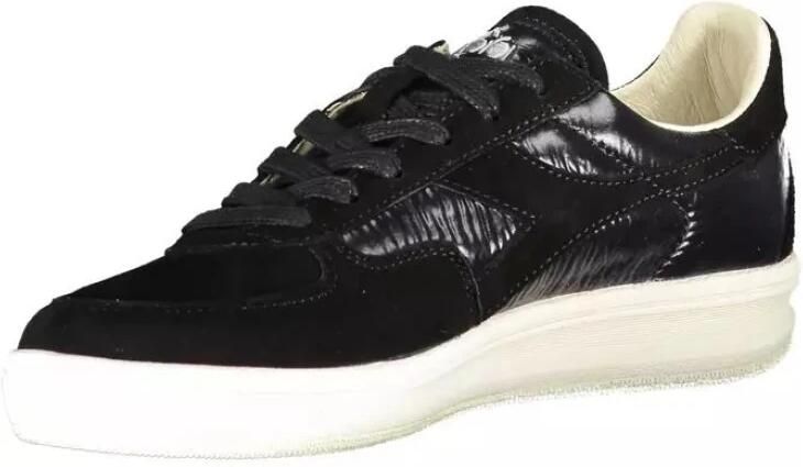 Diadora Zwarte Stoffen Sneaker met Swarovski Kristal Inzetstukken Black Dames