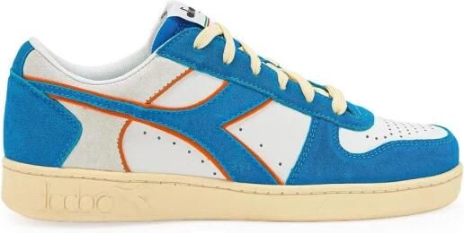 Diadora Sneakers Magic Basketball Laag Suède Leer Koningin Wit Streetwear Volwassen