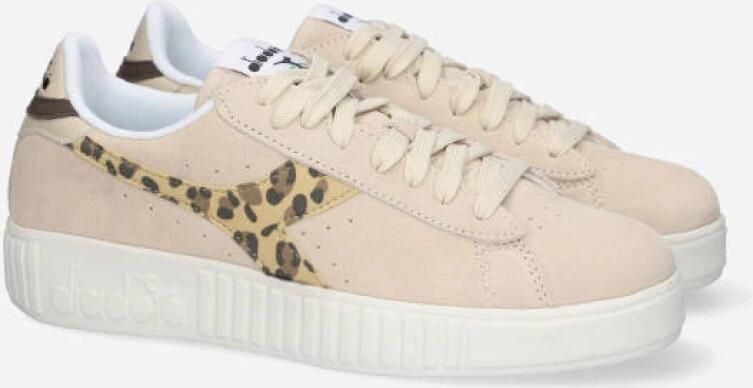 Diadora Dames Game Step Suede Animalier Sneakers Beige - Foto 5
