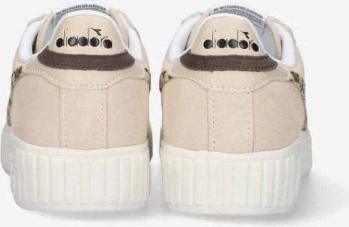 Diadora Dames Game Step Suede Animalier Sneakers Beige - Foto 4