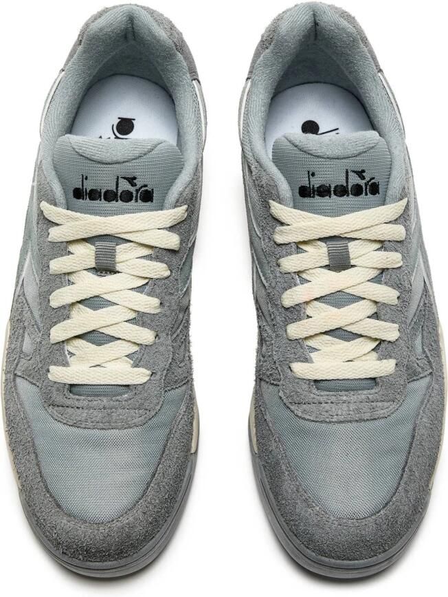 Diadora Grijze Platte Schoenen Exclusieve Hairy Suede Variant Gray Heren - Foto 3