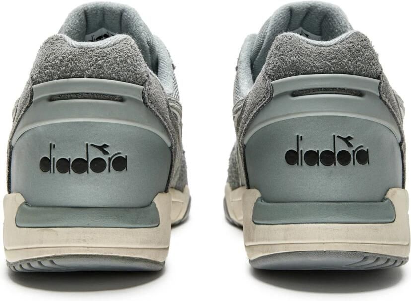 Diadora Grijze Platte Schoenen Exclusieve Hairy Suede Variant Gray Heren - Foto 5