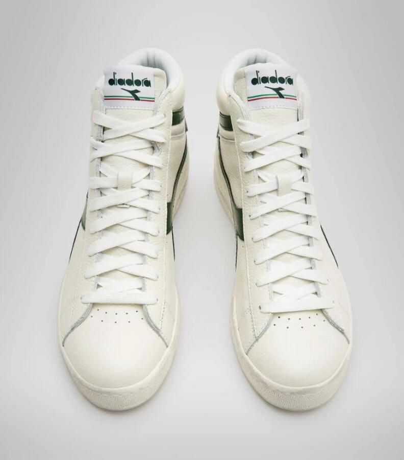 Retro Sneaker Game High Waxed Hoge sneakers Leren Sneaker Groen - Foto 10