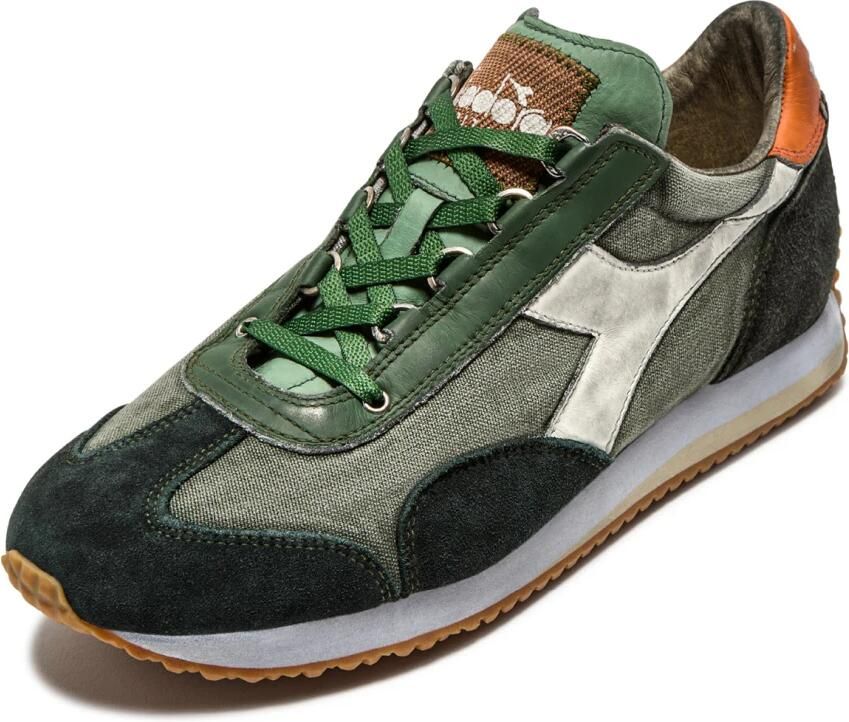 Diadora Groene Suède Sneakers Equipe Stijl