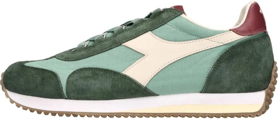 Diadora Groene Sneakers met Veters en Appliqué Logo