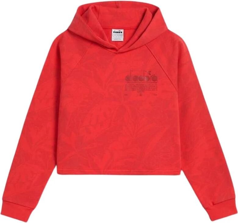 Diadora Katoenen sweatshirt met geribbelde boorden en ronde hals