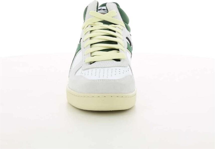 Diadora Stijlvolle Herensneakers met Groene Suède Accenten White - Foto 7