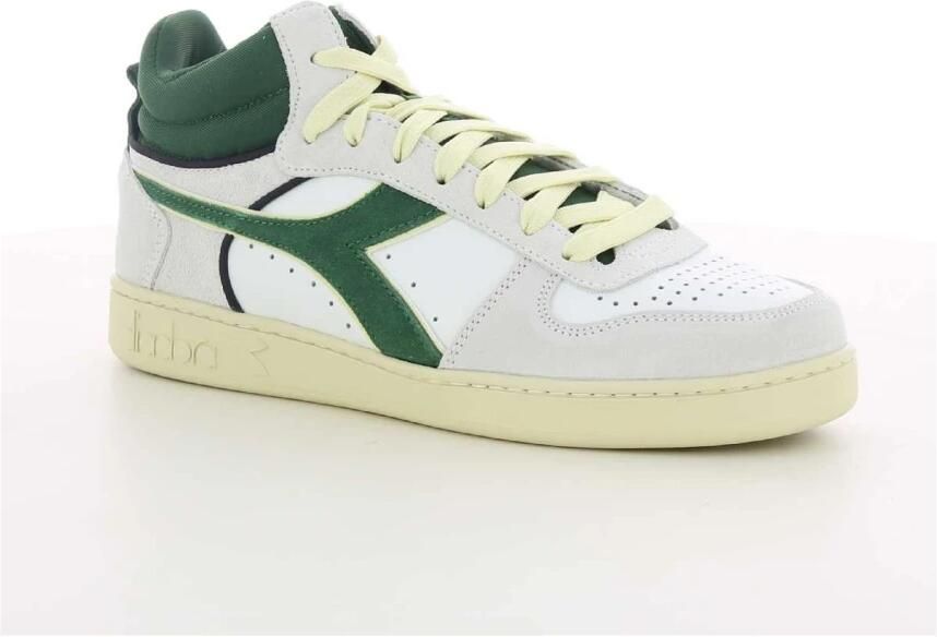 Diadora Stijlvolle Herensneakers met Groene Suède Accenten White Heren - Foto 7
