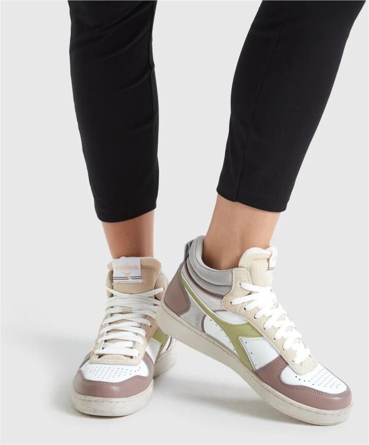 Diadora Magic Basket Demi Icona Hoge sneakers Leren Sneaker Dames Groen - Foto 5