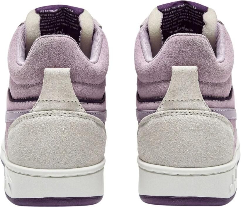 Diadora Women Magic Basket Demi Suede Blanc De Blanc Orchid Petal - Foto 4