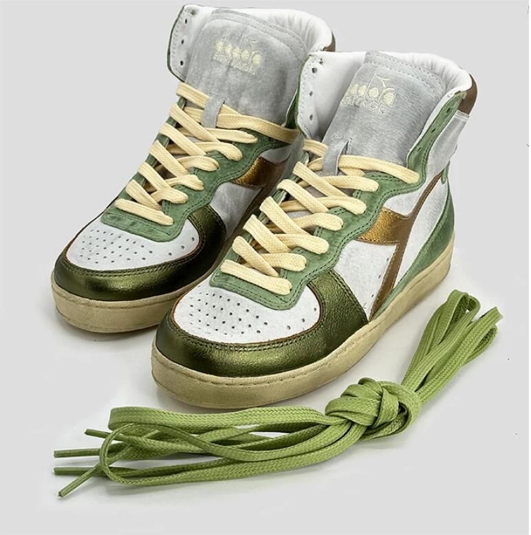 Diadora Mi Basket Used sneaker van leer met suède details - Foto 2