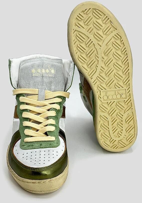 Diadora Mi Basket Used sneaker van leer met suède details - Foto 3